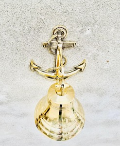 Campana marítima de latón para cocinas o iglesias, con asa para colgar, para uso en interiores y exteriores, campana de puerta, campanas metálicas sólidas - Product Image 6