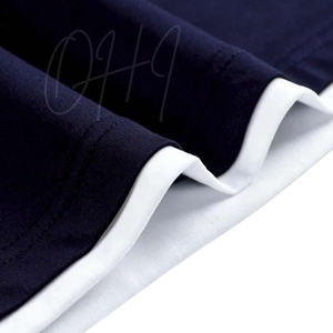 Custom Oversized <b>Navy</b> Blue <b>Tie</b>-Dye Men's Cotton T-Shirt Streetwear Breathable 320g Heavyweight Casual Loose Fit Summer Fashion - Product Image 3