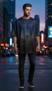 Camiseta Premium de Gran Tamaño para Hombre, Estilo Urbano, Sublimada, de Poliéster/Algodón, Corte Regular, Informal, Moderna, de Secado Rápido y Transpirable - Product Image 6