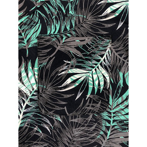 Chemise hawaïenne à manches courtes pour hommes, imprimé floral tropical, col rabattu, boutonnée, vacances d'été, noire - Product Image 3