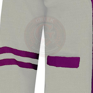 Cardigan en coton tricoté personnalisé pour sororité et fraternité, pull pour hommes et femmes, col en V, manches longues, broderie avec logo en lettres grecques - Product Image 4