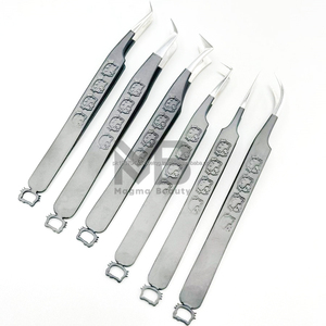 Stainless Steel Eyelash Tweezers for Applicable <b>Removal</b> or Adjustment of False Eyelashes or Lash Extensions with Charm <b>Tile</b> - Product Image 2