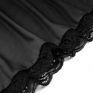 Ensemble de lingerie babydoll pour femmes grande taille, sexy, en dentelle, avec short, col en V, sans manches, floral, en polyester/coton, doux et respirant - Product Image 5
