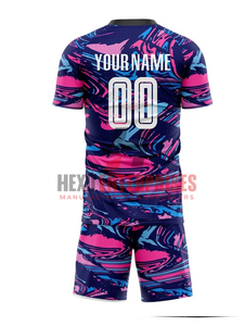 Maillot de football personnalisé sublimé pour homme – Nom d'équipe personnalisé – 100 % polyester – Évacuation de l'humidité – Manches courtes – Taille élastique – Haute performance - Product Image 2