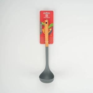 Jaya Mata JM489 <b>Silicone</b> <b>Cooking</b> Ladle Heat Resistant 240C Non Scratch Oven & Dishwasher Safe with Wooden Handle - Product Image 6