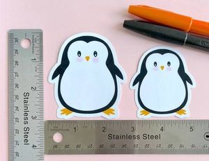 Pegatinas de Vinilo Personalizadas con Diseño de Pingüino, Resistentes al Agua, con Acabado Brillante Suave, para Regalos Promocionales - Product Image 1