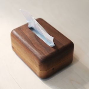 Premium Wooden Tissue Holder Box Handcrafted Natural Finish Elegant Classic Home Decor Durable Eco-Friendly Organizer Adhesive - Product Image 3