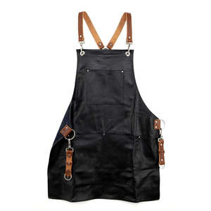 Custom polyester kitchen <b>apron</b> with durable stitching waist fit and button closure for chefs restaurant and outdoor <b>work</b> - Product Image 1