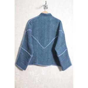 Veste bohème indienne faite à la main pour femmes, manteau vintage en patchwork de coton Kantha, vêtements ethniques tendance - Product Image 4
