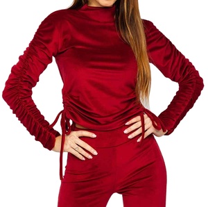 Double Stitched Durable Sportswear Anti Shrink Soft Texture <b>Jogging</b> <b>Suit</b> Reliable Quality Velvet Track <b>Suit</b> - Product Image 5