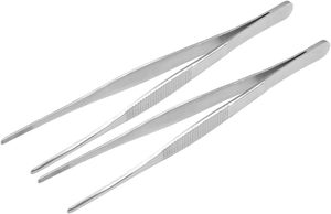 Juego de Pinzas Profesionales de Acero Inoxidable de 7 Pulgadas |   Pinzas Multiusos de Punta Recta y Dentada de Primera Calidad |   Paquete de 2 Quirófanos Quirúrgicos Resistentes - Product Image 5