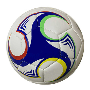 White PU <b>Football</b> with Blue Red Green Yellow Sublimation Print Sport Ball All Seasons Outdoor Use Training Soccer Ball - Product Image 1