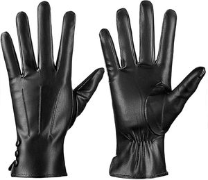 Gants de cyclisme rétro en cuir de mouton véritable, vente en gros d'usine, chauds, compatibles écran tactile, pour activités de plein air printemps-automne - Product Image 3