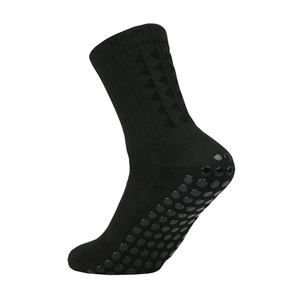 High Quality Breathable Anti-Slip Unisex <b>Black</b> Solid Crew <b>Socks</b> OEM Knitted Custom Design Mid-Calf Height 100% Wool Sports <b>Socks</b> - Product Image 1