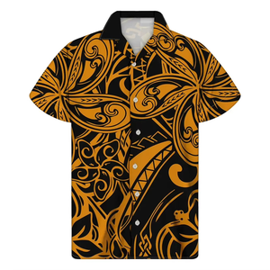 Chemises hawaïennes à manches courtes en satin à imprimé floral pour hommes, vêtements décontractés d'été pour la plage, style vacances - Product Image 6