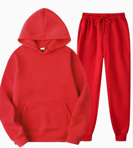 Precio al por mayor, conjunto de sudadera con capucha y pantalón de chándal de felpa gruesa, 100% algodón, transpirable, talla grande, para hombre, estilo holgado, para verano - Product Image 6