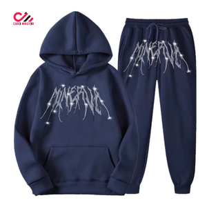 Producto de Alta Demanda, Ropa de Invierno, Chándal con Pedrería, Chándales de Algodón Transpirable con Logotipo Personalizado de Alta Calidad para Hombre - Product Image 2