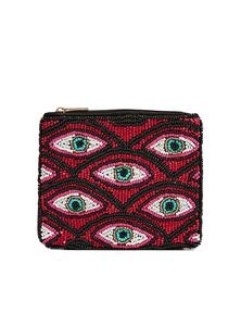 Top fantaisie perlé broderie Multi yeux petit sac portefeuille avec Art de déclaration élégant et touche unique faite à la main pour fille - Product Image 4