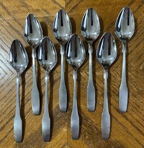 Elegant Silver Mirror Finished Spoon Set Stylish Flatware Ideal For Dining <b>Table</b> Home <b>Kitchen</b> Restaurant Wedding Catering Use - Product Image 2