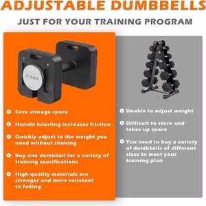 Set di Manubri Regolabili da 80LB, Pesi Liberi Quadrati da 90LB e 80LB con Blocco Rapido, Opzioni Multi-Peso - Product Image 6