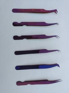 Vired Impex Professional Stainless Steel Fiber <b>Lash</b> Eyebrow Tweezers <b>Cluster</b> Curved Tip High Quality Durable Precision 10mm - Product Image 6