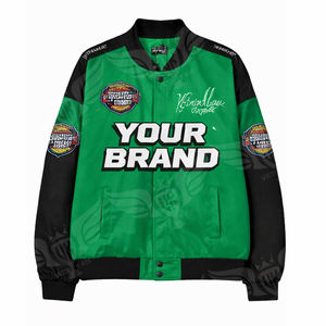 Blouson universitaire de course personnalisé OEM, style Letterman, color block, streetwear, à boutons-pression - Product Image 5