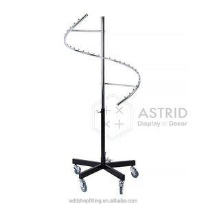 Moderno Soporte Giratorio Ecológico de Metal en Espiral para Exhibición de Pelucas y Extensiones de Cabello para Salón de Belleza y Tienda de Moda - Product Image 2
