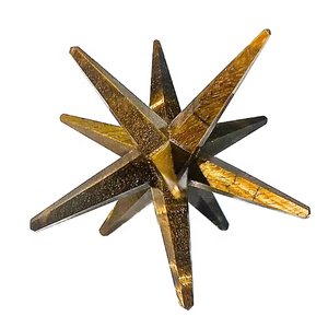 Oeil de tigre g Star Merkaba 12 points cristal pierre naturelle Reiki guérison Feng Shui Inde Figurine sculptée à la main pour la décoration de la maison - Product Image 4