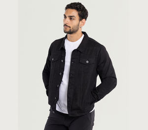 Blouson Bomber en Jean Slim Fit Décontracté Hiver avec Logo Frontal Respirant Personnalisable Tendance Hip Hop Streetwear - Product Image 3