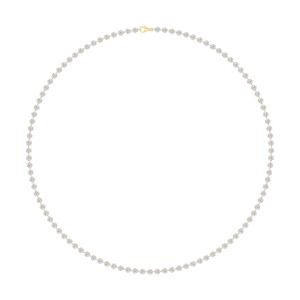 Premium <b>Drilled</b> Round Cut Lab Grown <b>Diamond</b> Floating Tennis Collar 18 Inch - Product Image 5