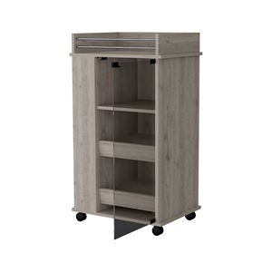 Grigio chiaro salice parco porta porta porta porta porta con supporto bottiglia e ruote per bevande Set di servizio - Product Image 4