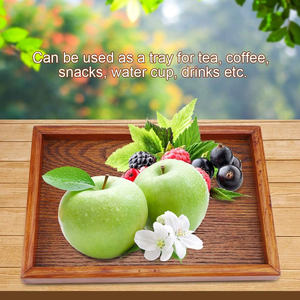 Plateau de service en bois rustique style ferme avec poignée, finition vieillie, pour hôtel, maison, table basse - Approvisionnement en gros pour Ramadan et Diwali - Product Image 6