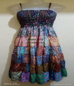 Bohemian Patch <b>Silk</b> Printed Ladies Long Dress Rayon Printed Long Dress <b>Silk</b> Dress Women Dress Trendy Long Dress Bohemian Dress - Product Image 2