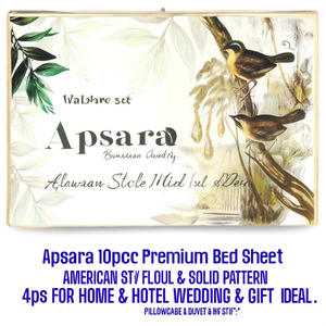 Ensemble de draps de lit Apsara 10 pièces de qualité supérieure, style américain, motifs floraux et unis, 4 pièces pour la maison, l'hôtel, les mariages et les cadeaux, idéal - Product Image 3