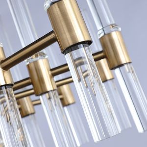 Crylick 20-luce moderna in metallo e vetro per cucina lampadario a sospensione in ottone da 20 luci - Product Image 5