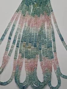 Cuentas de Aguamarina Natural Multicolor de Alta Calidad, Corte Facetado/Formato de Neumático, Tamaño 5-5.50mm, Certificadas por M.Y.GEMS Aigs, para Joyería - Product Image 5