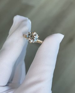 3CT Lab Grown Diamond Engagement <b>Ring</b> for Women | Luxury 18K Gold Brilliant Cut Diamond Wedding <b>Ring</b> IGI Certification Diamonds - Product Image 3