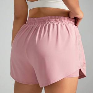 Shorts décontractés pour femmes, tendance, en patchwork or rose, avec cordon de serrage, pour l'été - Product Image 4