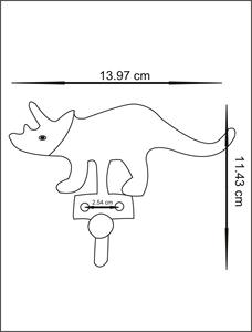 Crochet mural en laiton au design dinosaure, parfait pour la salle de bain et la chambre d'enfant, idéal pour suspendre des objets, organiseur mural gain de place, provenant d'Inde. - Product Image 2