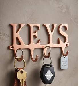 Modern Metal Wall <b>Hook</b> With Keys Name Design Perfect For Elegant Home Organization And Decorative Storage Solutions - Product Image 4