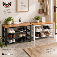 Meuble à chaussures moderne réglable en bois pour salon et mobilier de maison