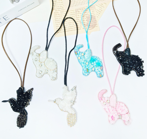 Handmade Beaded Elephant Bird with Hanging Avocado Charm Mini Rhinestone Starfish Accessories Marine for Bags BY MULTI CRAFT - Product Image 3