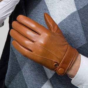 Guantes de Vestir Casuales de Invierno para Hombre, Térmicos, de Cuero Genuino, con Pantalla Táctil, Impermeables, Transpirables, Diseño Personalizado, Elegantes - Product Image 5