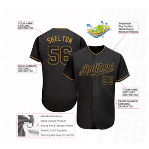 Custom Button Pinstripe Polyester <b>Baseball</b> Uniform Set Embroidery Canada USA Style Blank <b>Baseball</b> Jersey Team Wear - Product Image 5