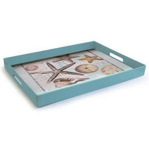 Plateau de service en MDF imprimé au design élégant, rehausse la présentation des aliments et des boissons, plateaux décoratifs, décorations de table élégantes RR - Product Image 1