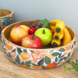 Bol à salade en bois multicolore imprimé émail, modèle 2026, vente chaude, pour la vente en gros depuis l'Inde - Product Image 2