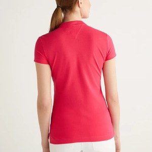 T-shirts à col respirants pour femmes OEM, polos vierges personnalisés pour femmes, fabricant de hauts de golf à manches courtes pour femmes en gros - Product Image 5