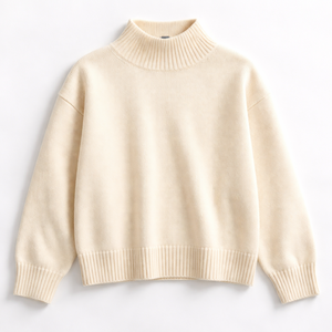 Suéter de Cuello Alto Estilo Vintage Personalizado al por Mayor, Fabricante OEM para Mujer - Product Image 5