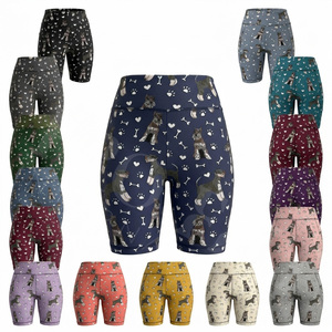 Nouvel Arrivage Short de Sport Sans Couture en Nylon Spandex, Design Imprimé Personnalisé, Effet Push-Up Froncé, Extensible, pour Fitness, Yoga, Course et Entraînement - Product Image 1