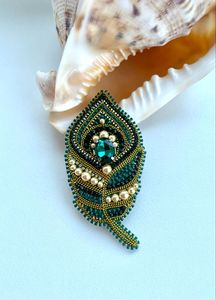 Broche de Mariposa Bordado a Mano con Cuentas, Elegante Joyería Decorativa, Broche de Cristal Bordado con Cuentas de Primera Calidad - Product Image 5